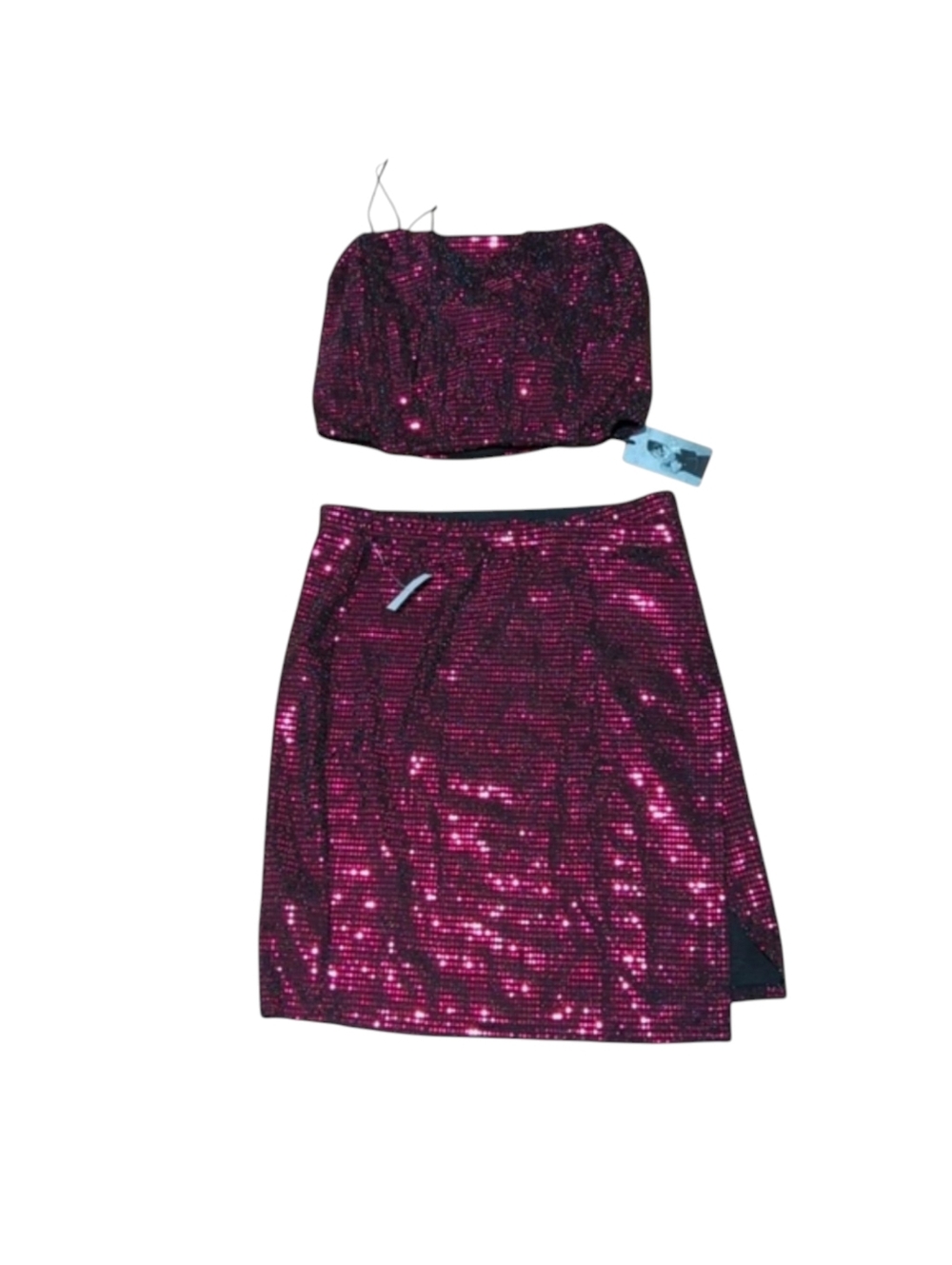 Sincerely Jules Red Sequins Skirt & Top Set Size Small